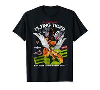 Enjoy Cool Funny Tiger Flying Cartoon, Wild Tiger Graphic Camiseta