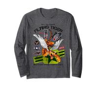 Enjoy Cool Funny Tiger Flying Cartoon, Wild Tiger Graphic Manga Larga