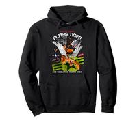 Enjoy Cool Funny Tiger Flying Cartoon, Wild Tiger Graphic Sudadera con Capucha