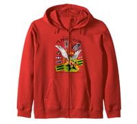 Enjoy Cool Funny Tiger Flying Cartoon, Wild Tiger Graphic Sudadera con Capucha
