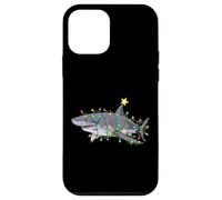 Enjoy Cool Funny Wild Shark In Christmas Decorated Tree Fun Carcasa para iPhone 12 Mini
