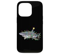 Enjoy Cool Funny Wild Shark In Christmas Decorated Tree Fun Carcasa para iPhone 13 Pro
