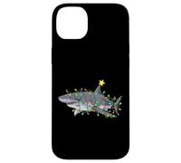 Enjoy Cool Funny Wild Shark In Christmas Decorated Tree Fun Carcasa para iPhone 14 Plus