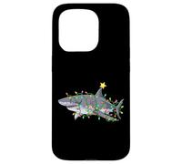 Enjoy Cool Funny Wild Shark In Christmas Decorated Tree Fun Carcasa para iPhone 15 Pro