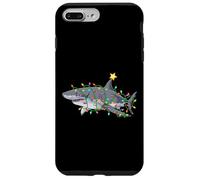 Enjoy Cool Funny Wild Shark In Christmas Decorated Tree Fun Carcasa para iPhone 7 Plus/8 Plus