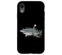 Enjoy Cool Funny Wild Shark In Christmas Decorated Tree Fun Carcasa para iPhone XR