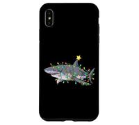 Enjoy Cool Funny Wild Shark In Christmas Decorated Tree Fun Carcasa para iPhone XS MAX