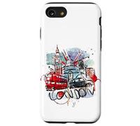 Enjoy Cool London Sketch Drawing Illustration Graphic Design Carcasa para iPhone SE (2020) / 7/8