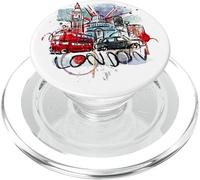 Enjoy Cool London Sketch Drawing Illustration Graphic Design PopSockets PopGrip para MagSafe