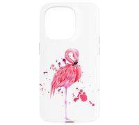 Enjoy Cool Summer Beach Sun with Pink Flamingo Graphic Cute Carcasa para iPhone 15 Pro