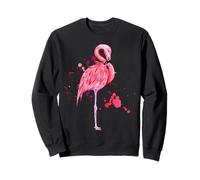Enjoy Cool Summer Beach Sun with Pink Flamingo Graphic Cute Sudadera