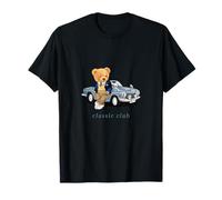 Enjoy Cool Teddy Bear With Classic Car Graphic Designs Fun Camiseta