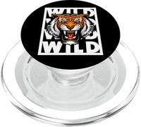 Enjoy Cool Wild Wild Tiger Illustration Graphic Design Style PopSockets PopGrip para MagSafe