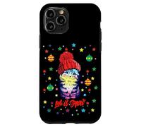 Enjoy Cute Colorful Christmas Cat Let's Snow Graphic Fun Carcasa para iPhone 11 Pro