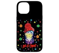 Enjoy Cute Colorful Christmas Cat Let's Snow Graphic Fun Carcasa para iPhone 14