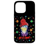 Enjoy Cute Colorful Christmas Cat Let's Snow Graphic Fun Carcasa para iPhone 14 Pro MAX