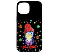 Enjoy Cute Colorful Christmas Cat Let's Snow Graphic Fun Carcasa para iPhone 15