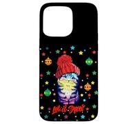 Enjoy Cute Colorful Christmas Cat Let's Snow Graphic Fun Carcasa para iPhone 15 Pro MAX