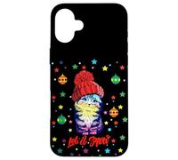 Enjoy Cute Colorful Christmas Cat Let's Snow Graphic Fun Carcasa para iPhone 16 Plus