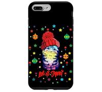 Enjoy Cute Colorful Christmas Cat Let's Snow Graphic Fun Carcasa para iPhone 7 Plus/8 Plus