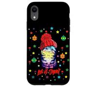 Enjoy Cute Colorful Christmas Cat Let's Snow Graphic Fun Carcasa para iPhone XR