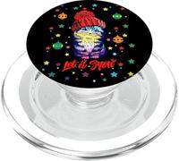 Enjoy Cute Colorful Christmas Cat Let's Snow Graphic Fun PopSockets PopGrip para MagSafe