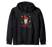 Enjoy Cute Colorful Christmas Cat Let's Snow Graphic Fun Sudadera con Capucha