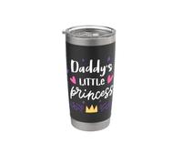 Enjoy Daddy's Little Princess Illustration Graphic Designs Vaso térmico de acero inoxidable de doble pared
