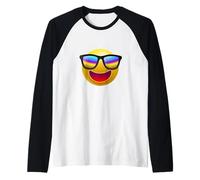 Enjoy Happiness with The Smile Face Mood Graphic Designs Camiseta Manga Raglan