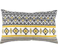 Enjoy Home cojín 30 x 50, Boho Negro y Amarillo, algodón, Estampado, 50 x 30 cm