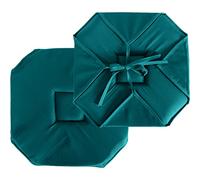 Enjoy Home - Cojín de Silla con Solapa - poliéster - Color Esmeralda - Dimensiones: 40 x 40 cm - Cuadrado y Reversible - Cierre con Nudillos - Ideal para un Asiento cómodo - Colección Garden