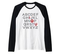 Enjoy I Love You In Alphabet Style In Valentin's Day Graphic Camiseta Manga Raglan