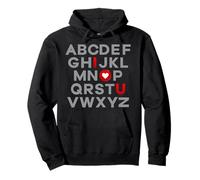 Enjoy I Love You In Alphabet Style In Valentin's Day Graphic Sudadera con Capucha