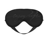 Enjoy Life - Antifaz para dormir escrito a mano, con texto negro, cómodo para dormir, bloqueo de luz, con correa ajustable