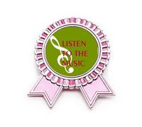 Enjoy Like Music High Notes - Broche para medalla de premio ganador, color rosa, Medium, Metal