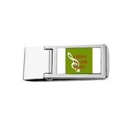 Enjoy Like Music High Notes - Cartera de bolsillo con clip de acero inoxidable