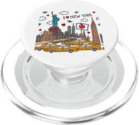 Enjoy New York City Cartoon Doodles Graphic Cool Designs Fun PopSockets PopGrip para MagSafe