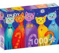 Enjoy Puzzle - Gatos Sonrientes - Rompecabezas 1000 Piezas, 1738