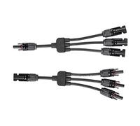 Enjoy Solar 1 par de distribuidores MC-4 T de 3 vías con extensión de Cable de 20 cm
