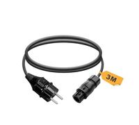 enjoy solar® Cable de conexión de 3m para microinversor - Betteri® BC01 a Schuko, Plug & Play, Compatible con Kits solares de balcón