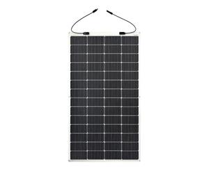 enjoy solar® Panel Solar Semiflexible Monocristalino 200W 24V ETFE, Células Solares 182 * 182mm con 10 Busbars - Ideal para Autocaravana, Instalación en Balcón, Caseta de Jardín, Barco