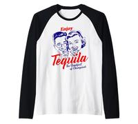 Enjoy Tequila Breakfast of Champions Retro | Drinkers Camiseta Manga Raglan