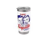 Enjoy Tequila Breakfast of Champions Retro | Drinkers Vaso térmico de acero inoxidable de doble pared
