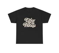 Enjoy The Process Graphic T Shirt Unisex Heavy Cotton tee Gift Vintage Black XXL