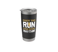 Enjoy The Run Find Your Rhythm Running Runner Life Jogging Vaso térmico de acero inoxidable de doble pared