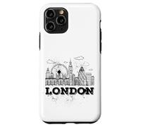 Enjoy Travel & Wear London Skyline Sketch Drawing Graphic Carcasa para iPhone 11 Pro
