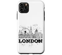 Enjoy Travel & Wear London Skyline Sketch Drawing Graphic Carcasa para iPhone 11 Pro MAX