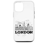 Enjoy Travel & Wear London Skyline Sketch Drawing Graphic Carcasa para iPhone 12/12 Pro