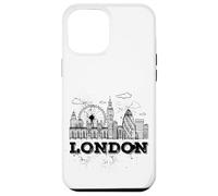 Enjoy Travel & Wear London Skyline Sketch Drawing Graphic Carcasa para iPhone 12 Pro MAX