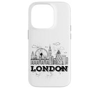 Enjoy Travel & Wear London Skyline Sketch Drawing Graphic Carcasa para iPhone 14 Pro